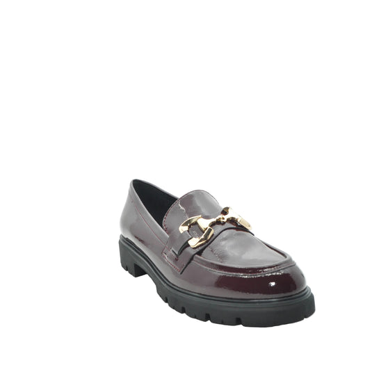 burgundy loafers