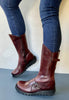 ladies mid wine boot