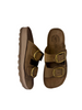 brown leather fantasy sandals