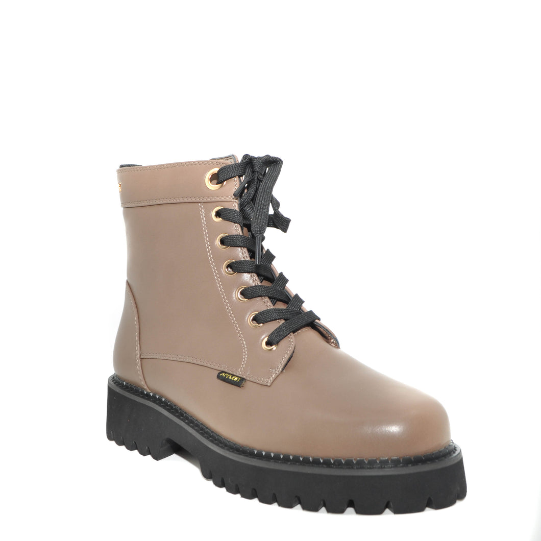 beige lace up womens boots