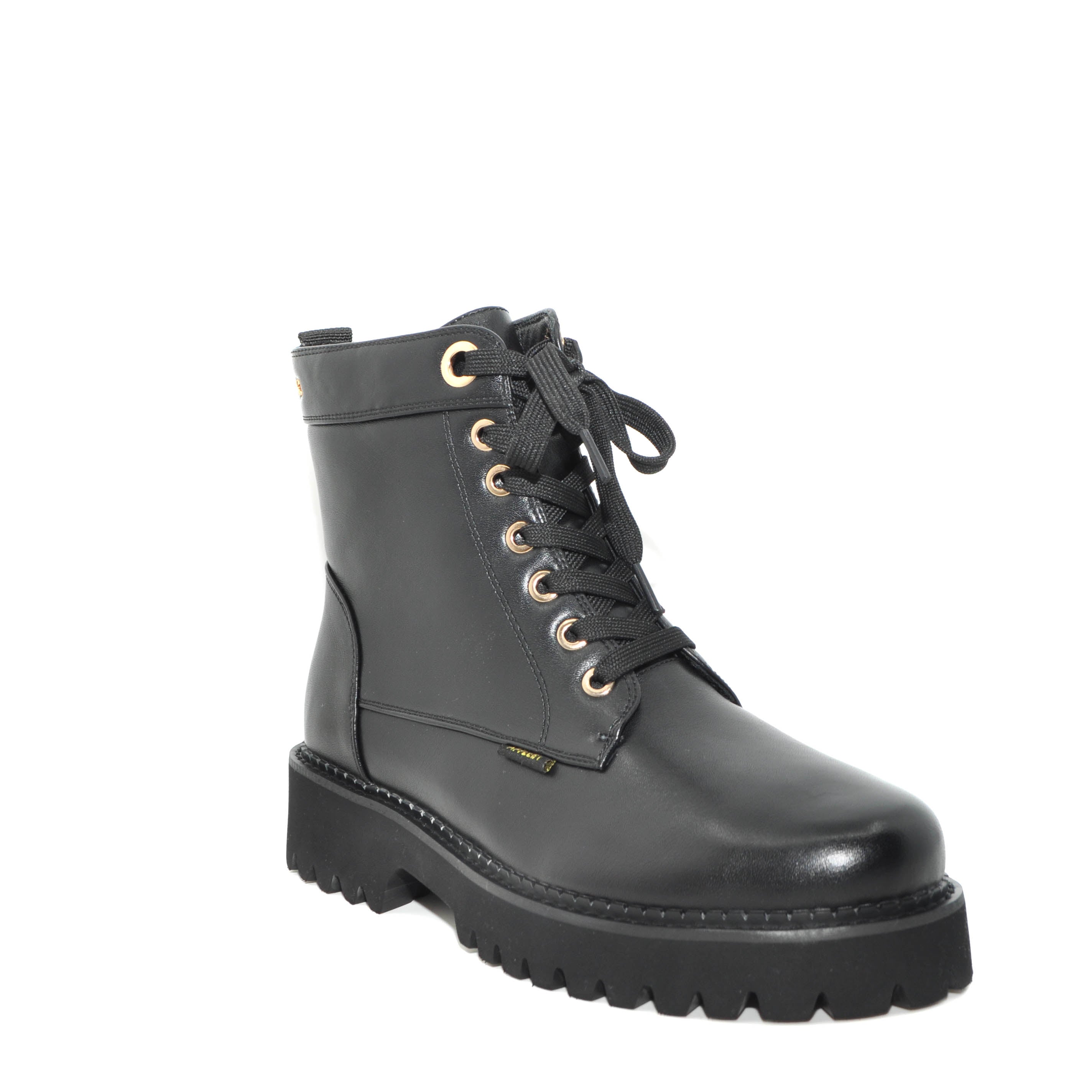 black lace up womens boots