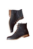 navy flat boots for women