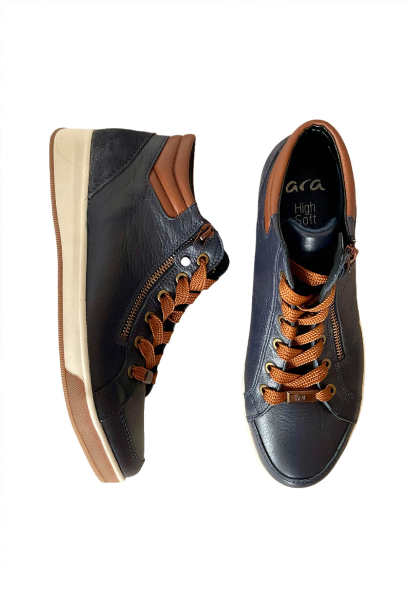 Load image into Gallery viewer, navy lace up boots for women
