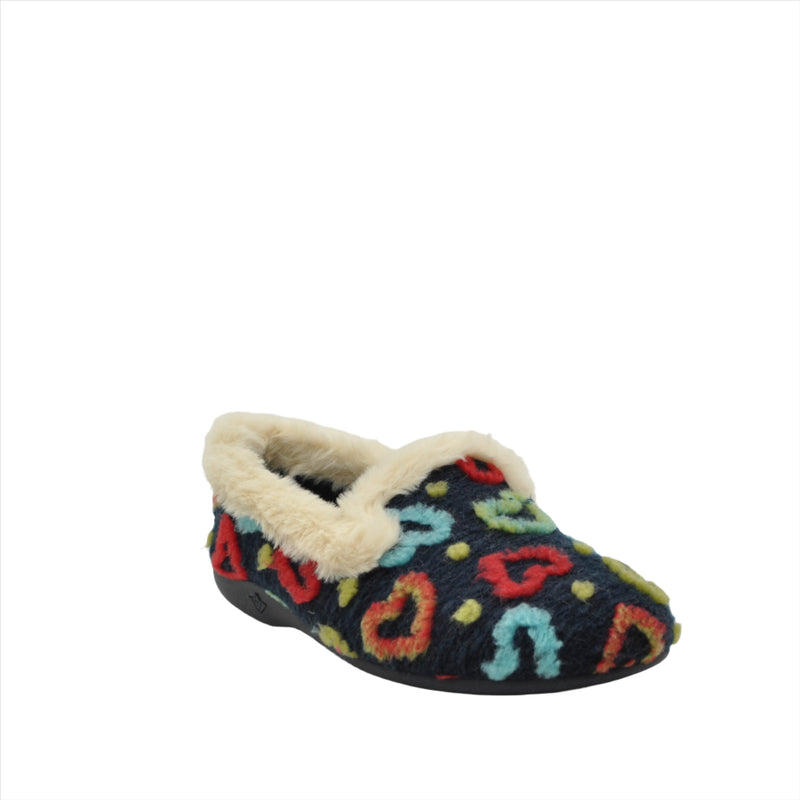 Load image into Gallery viewer, navy ladies slippers
