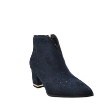 Load image into Gallery viewer, navy heeled boots