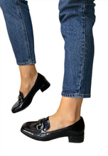 Load image into Gallery viewer, navy slip in loafers