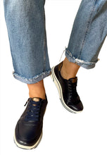 Load image into Gallery viewer, navy ladies casual shoe