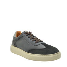 Load image into Gallery viewer, navy leather trainers