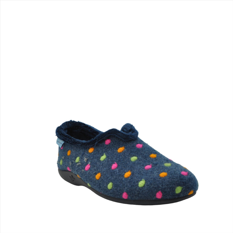 Load image into Gallery viewer, navy lunar slippers
