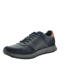 Load image into Gallery viewer, navy leather shoes for men