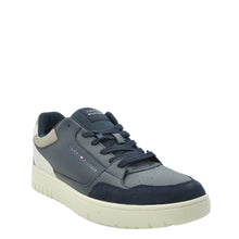 Load image into Gallery viewer, navy leather trainers