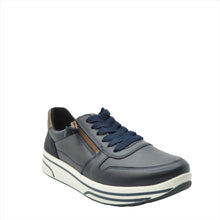 Load image into Gallery viewer, navy leather womens shoe