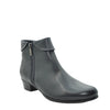 comfortable navy heeled boots for women