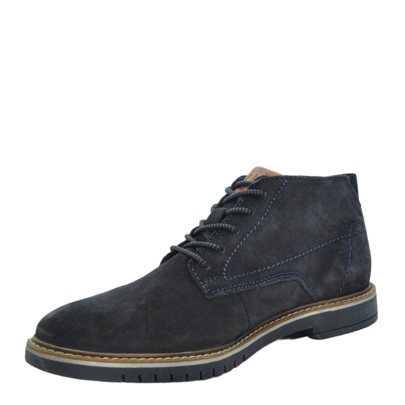 Load image into Gallery viewer, navy suede boots for men
