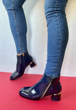 Load image into Gallery viewer, kate appleby navy patent boots