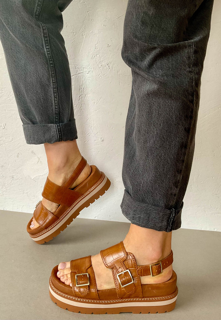 tan chunky sandals