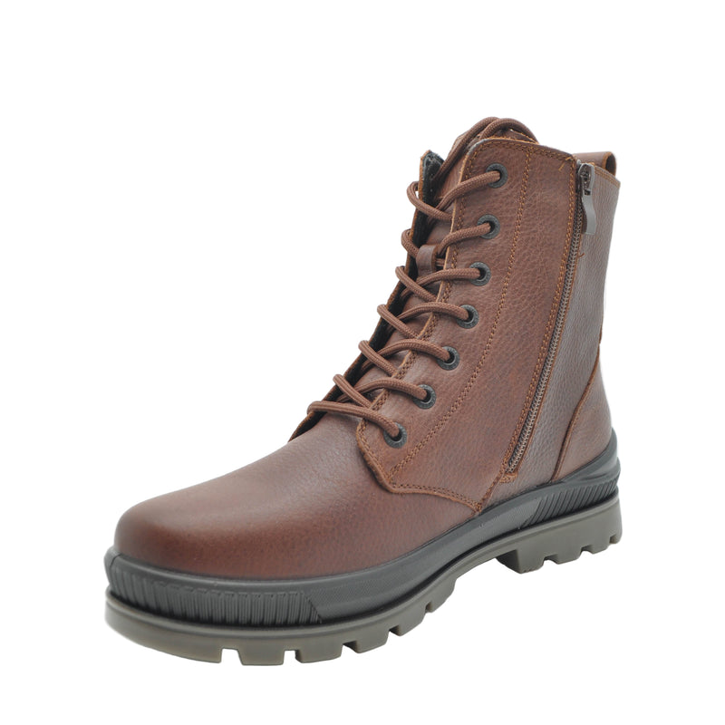 Load image into Gallery viewer, lace up brown boots for women
