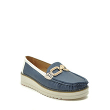 Load image into Gallery viewer, navy loafers