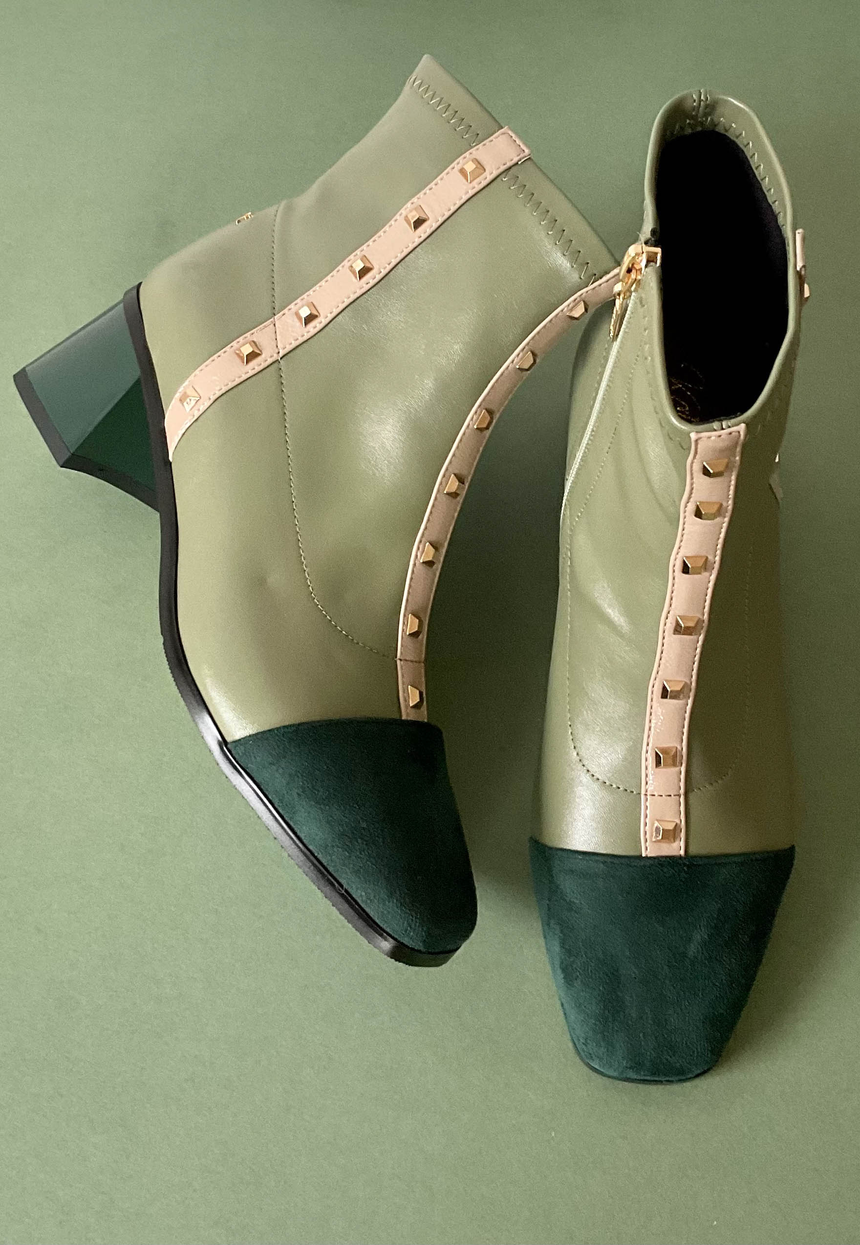 green dress boots for women