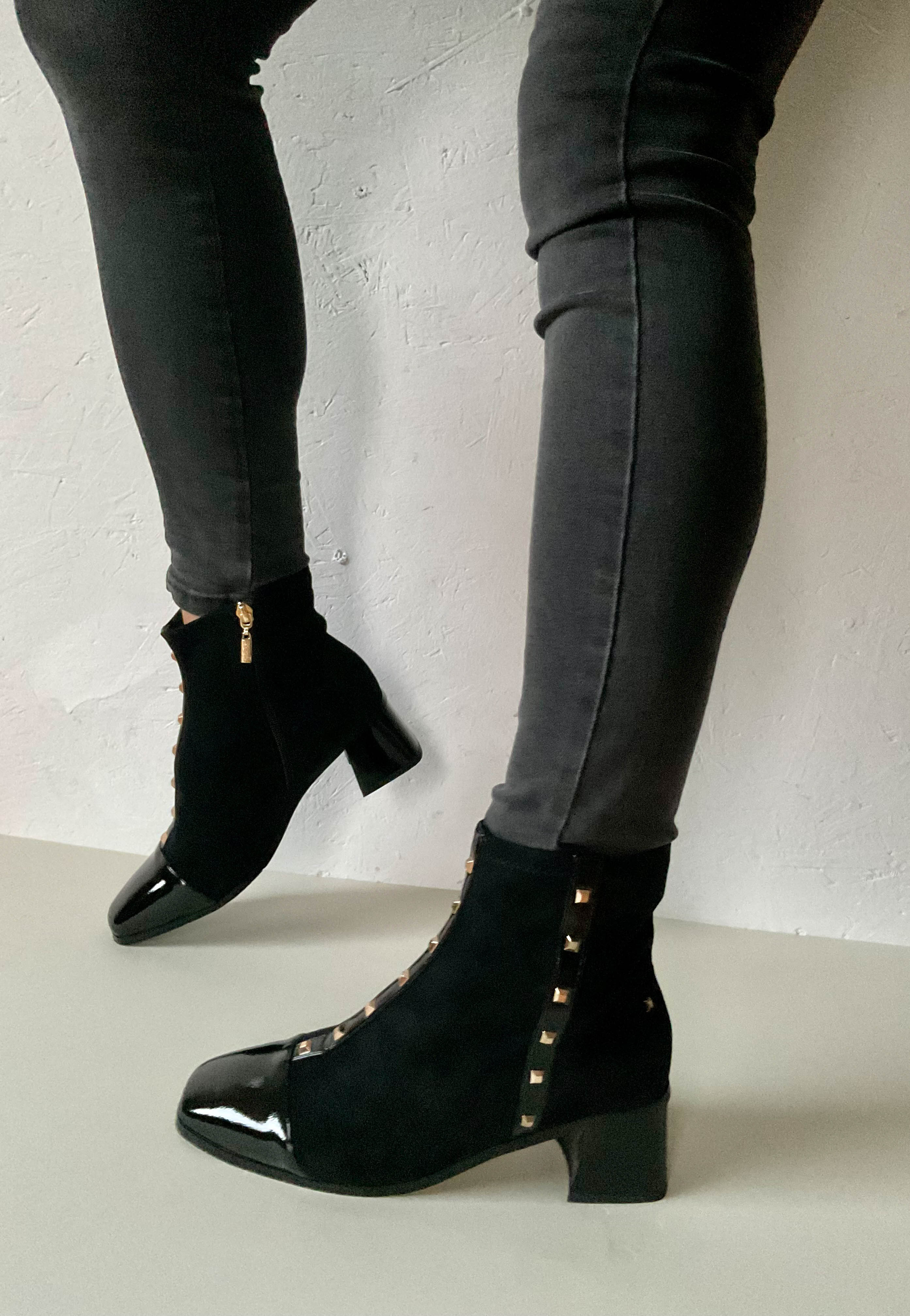 black dressy ankle boots
