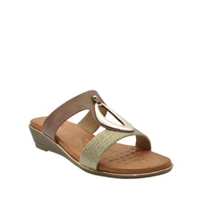 Load image into Gallery viewer, gold mule sandals