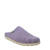 purple fur slippers