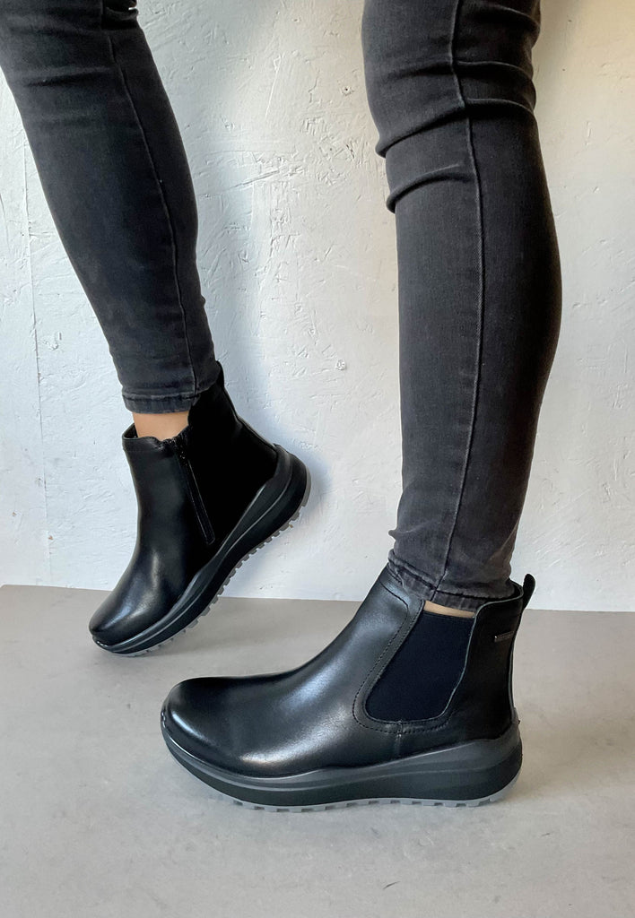 low wedge boot