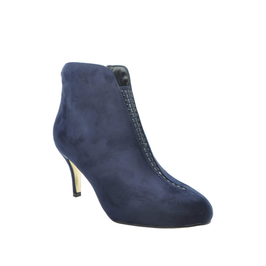 navy heeled boots