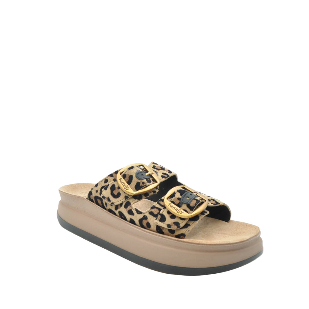 leopard print chunky sandals