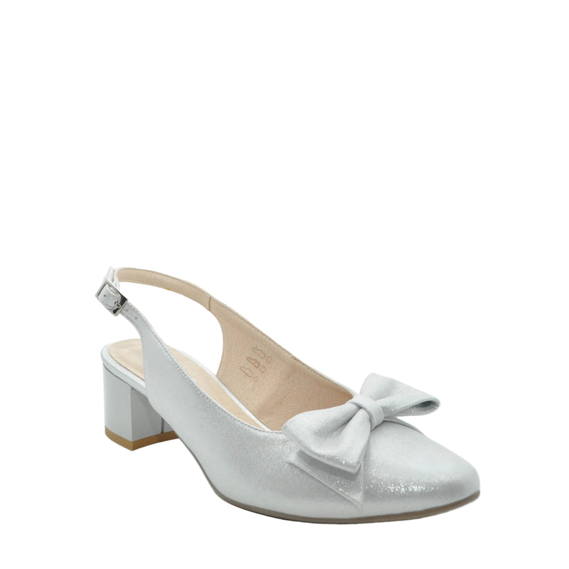 Load image into Gallery viewer, silver heels for women
