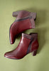 wine low heeled ankle boots