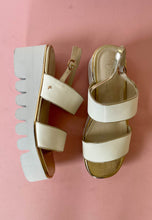 Load image into Gallery viewer, white wedge sandals