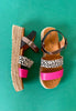 pink flatform sandals
