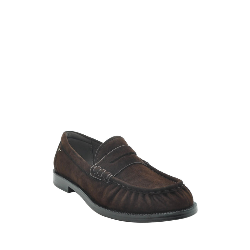 Load image into Gallery viewer, flat ldark brown loafers
