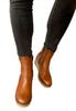 brown wedge boots