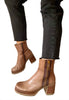 soft leather block heeled boots