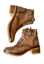 Load image into Gallery viewer, beige block heel boots for women