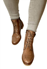 Load image into Gallery viewer, beige lace up ladies boots