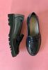 navy moccasins for women