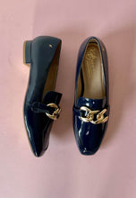 Load image into Gallery viewer, navy loafer shoes women