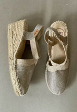 Load image into Gallery viewer, silver espadrilles