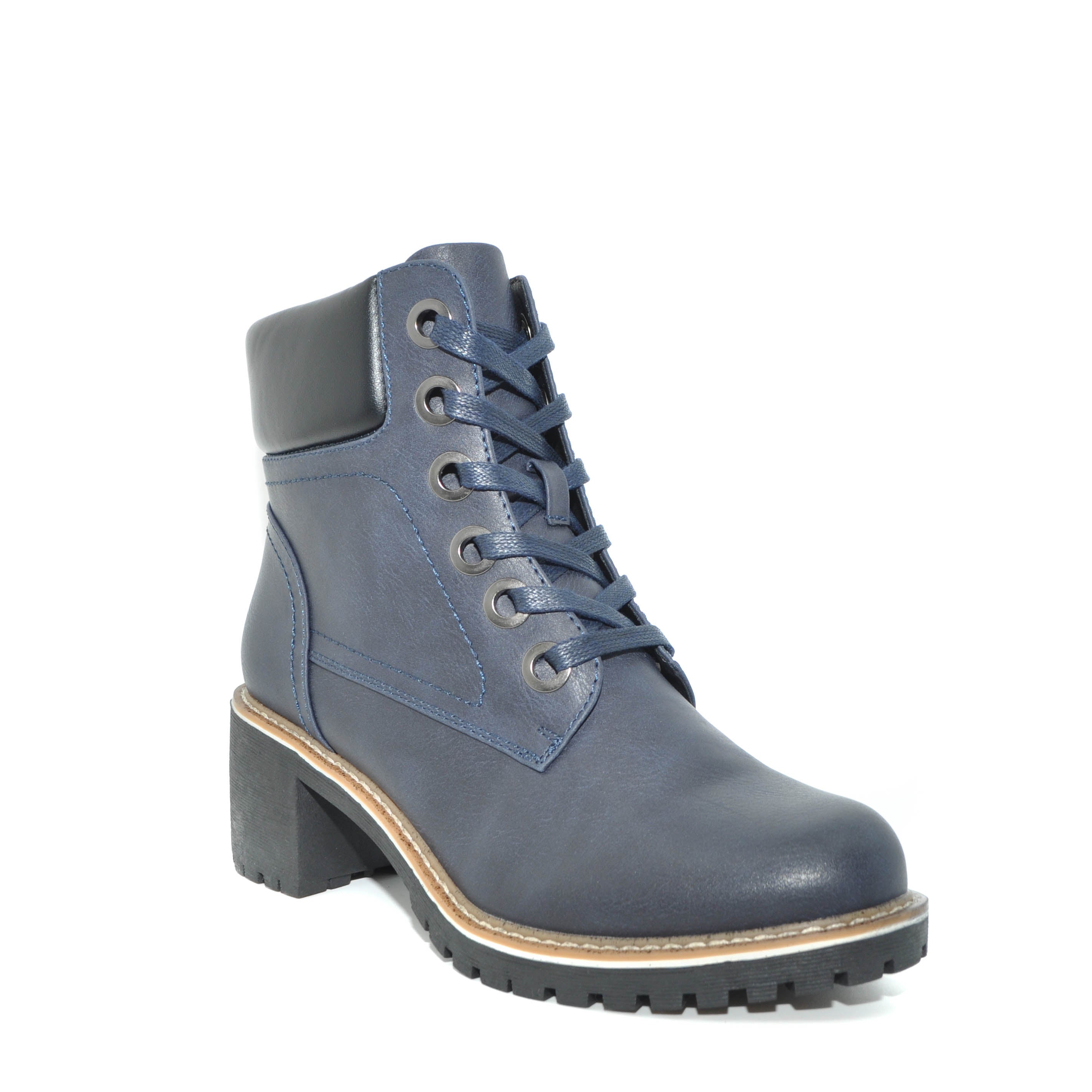 navy lace up boots women