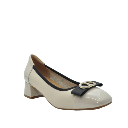 beige heeled shoes