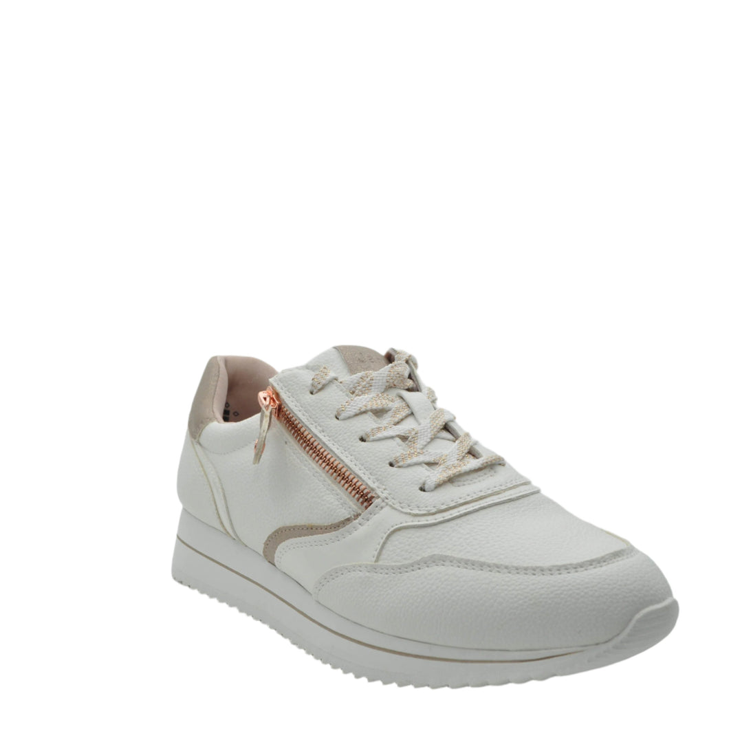 white leather trainers