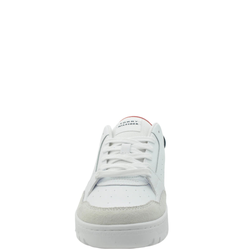 Load image into Gallery viewer, white leather tommy hilfiger sneakers
