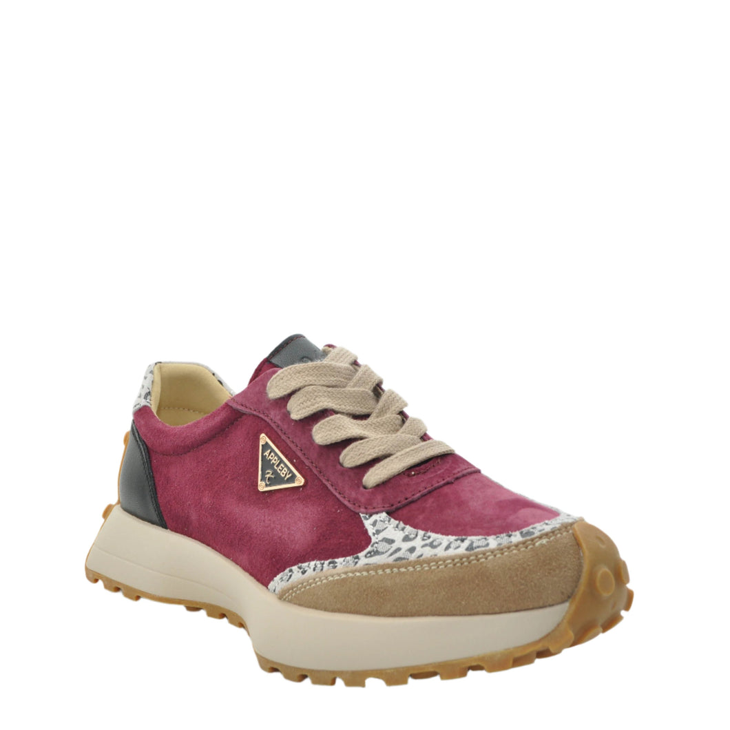 burgundy trainers