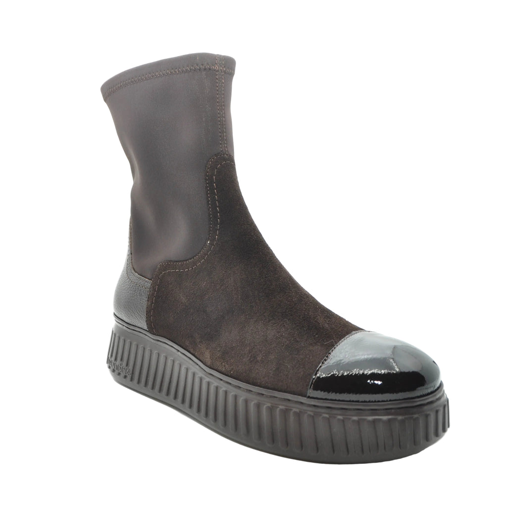 brown platform boots