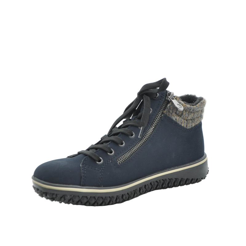 Load image into Gallery viewer, flat navy rieker boots
