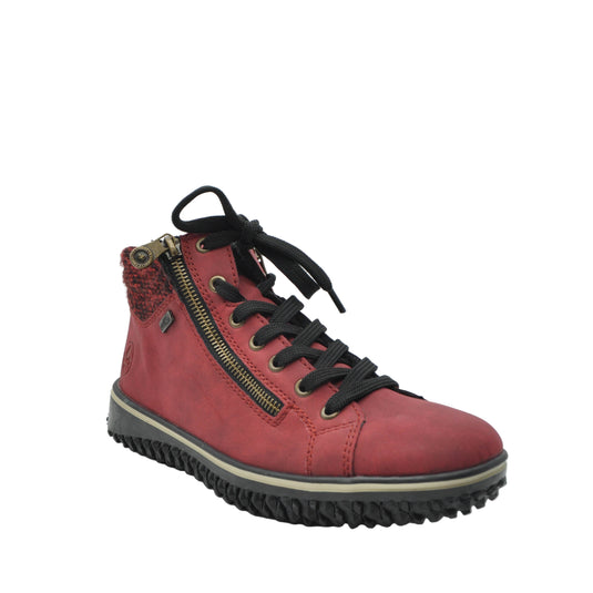 red rieker boots for women