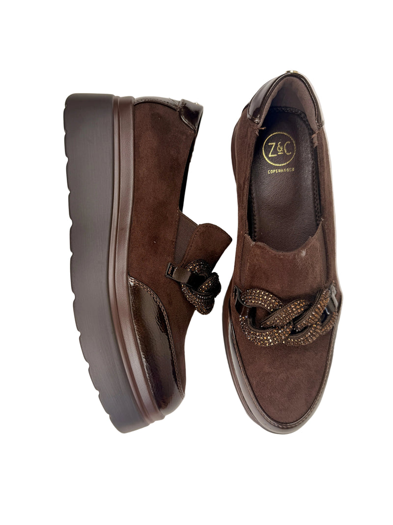 Load image into Gallery viewer, brown chunky loafers
